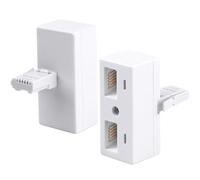 2PCS BT Telephone Splitter 2 Way, RJ11 Male Plug to 2 Female Socket Adaptor White Wireless Double Phone Splitters for UK Landline Telephone FAX Modem Cable Converter