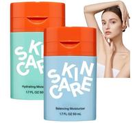 2PCS Bub~ble Skincare Slam Dunk Hydrating Moisturiser,Face Cream for Normal to Dry Skin + Level Up Balancing Gel,Skincare Set with Vitamin E+Aloe Vera Juice,Face Moisturiser for Dry Skin