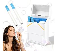 2PCS Bubble Cigarettes-Blowing Stress Relief Toys, Fake-Cigarettes for Men Women, Fake Realistic Mini Bubbles Wand Toys Bubble Machine Liquid, Funny Gifts for Men Women Birthday Party