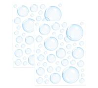 2Pcs Bubble Stickers, 8.7x11.0 Inch PVC Bubble Decorations, Ocean Wall Decals for Kid's Birthday, Mermaid Party, Bath DecorStickers