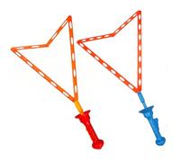 2PCS Bubble Sticks, 18.11 inch Sword-shaped Plastic Bubble Wands For Kids with Dual Big & Small Bubbles Output, Random Color, Big Wand