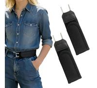 2PCS Buckleless Belt Hook, No Buckle Belts For Men Women, Metal Hook Elastic Belt Buckle Invisible Design, Adjustable Invisible Mens Belts Metal, Suitable For Slightly Loose Trousers