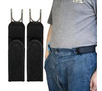 2pcs Buckleless Belt Hook, Tactic Metal Hook Elastic Belt, Comfortable and Easy To Use, For Men Women Work Casual Business Travel Commuting, Valentine's Day gift