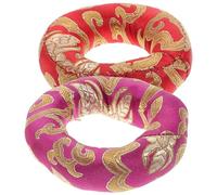 2Pcs Buddha Singing Bowl Cushions Pads for Sound Bowls Random Colors 8CM Diameter Ideal for Meditation and Sound Healing Buddhism Products