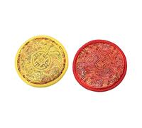 2pcs Buddha Sound Bowl Cushion Buddhism Bowl Singing Bowl Cushions Nepal Bowl Pillow Singing Bowl Holder Wooden Meditation Cushion Chakra Bowls Decor Mat Cloth Manual