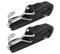 2PCS Bungee Cords with Hooks,Long Flat Bungee Elastic Cord,Adjustable Bungee Straps,Motorbike Luggage Cord,for Luggage, Camping, Roof Racks, Moving Cargo(1m)
