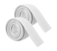 2pcs Bunk Bed Ladder Step Pads, Non-Slip Sponge Cushion Mat | White Textured Surface, Self-adhesive Fitting, Stable Placement, Supports Safer Climbing and Quick Cleanup in Shared Rooms