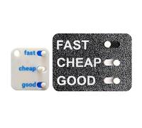 2Pcs Business Dilemma Slider, 3D Printed ‘Fast, Cheap, Good’ Office Decision Toy, Interactive Decision-Making Desk Game for Corporate Team, Engaging Boardroom Icebreaker Tool, Humorous Office Gift