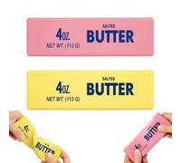 2PCS Butter Squishy Butter Stick Squishy Stress Sensory Stress Relief Pink and yellow Squishies Soft and Stretchy Fidget Squishy Toys Portable Pressure Relief Stresss squeeze Blocks for The Office Or