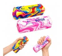 2Pcs Butter Squishy, Swirl Pattern Design for Desk and Travel Quiet Moments, Set of Two Butter Sticks, Soft Sensory for Focus Support and Everyday Relaxation