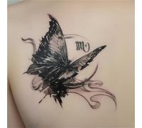 2pcs Butterfly Arm Herbal Temporary Tattoo Stickers, Semi-Permanent, Non-Reflective, Waterproof, Lasts Two Weeks, Fake Tattoos