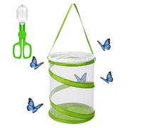 2Pcs Butterfly Kits, Collapsible Green Butterfly Net and Capsule Catcher for Outdoor Use