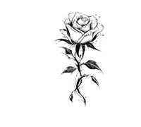 2pcs Butterfly Rose Flower Temporary Tattoos Stickers For Women Adult Girl Fake Tattoo Neck Arm Hands Small Tattoos(002)