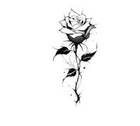 2pcs Butterfly Rose Flower Temporary Tattoos Stickers For Women Adult Girl Fake Tattoo Neck Arm Hands Small Tattoos(001)