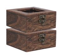 2pcs Butterfly Specimen Box Brown Wooden Pvc Display Frame