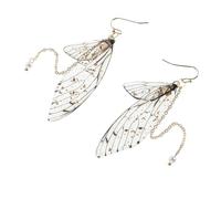 2pcs Butterfly Wing Drop Dangle Earrings Copper Elegant