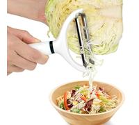 2PCS Cabbage Shredder Slicer Peeler for Coleslaw, Cabbage Cutter Grater Shredder for Sauerkraut, Large Y Peeler Wide Blade Vegetable Peeler, White with Green