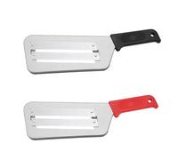 2Pcs Cabbage Shredder, Stainless Steel Shredder Knife, Coleslaw Shredder, Julienne Peeler and Slicer for Salad and Stir-Fry Prep, Efficient Vegetable Shredder (Black & Red)