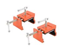 2Pcs Cabinet Clamp, Woodworking Face Frame Clip Claw, Aluminum Alloy with Pilot Drill Guide and Protective Pads, 440lbs Load Limited for Cabinet Making and Furniture A