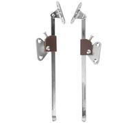 2pcs Cabinet Lid Support Hinge Gas Strut Sliding Arm Door Fitting | Iron Metal Construction, Adjustable Friction Screw, Smooth Flip-down Movement, for Storage Chests, Overhead Compartments