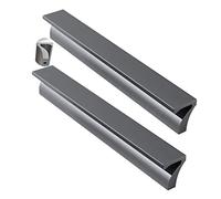 2pcs Cabinet Pulls Aluminum Alloy Drawer Handles 7-Shaped Kitchen Knobs,Cupboard knockers Bedroom Knob Knobber for Dresser Wardrobe Chest of Drawers,Furniture Cabinet Hardware (Hole Distance 256mm,C)