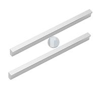 2pcs Cabinet Pulls L Shape Handles Silver Drawer Handles Kitchen Knobs Aluminum Alloy Furniture Handle,Cupboard knockers Bedroom Knob Knobber for Dresser Wardrobe Door Levers (Hole Distance 288mm)