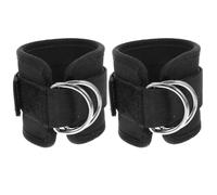 2pcs Cable Machine Ankle Attachment Black Nylon Pp Metal | Wear-resistant Buckle Design, Secure the Weight, Indoors, for Women and Men