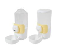 2PCS Cage Mounted Automatic Pet Food Water Dispenser With Cartoon Cats Design Easy Installation For Home Feeding Supply Cage Mounted Automatic Feeder