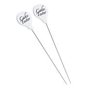 2PCS Cake Tester, Stainless Steel Cake Testers, Kitchen Cake Tester Probe Skewer Pin Needle Reusable Long Metal Baking Pick Sticks Tool Baking Accessories for Home Bakery