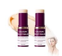 2PCS Calcium Multi Balm - Collagen Moisturising Stick for Eyes, Lips, Neck, and Face, Lightweight Texture with Almond & Vitamin E, Hydrating Volume Balm for Daily Skincare and Natural Glow (2PCS)