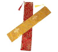 2pcs Calligraphy Pouch Set for Artwork and Scroll Storage, Portable Polyester Picture Scroll Organizer Protecting from Deformation, Suitable for Travel and Can Be Put in The