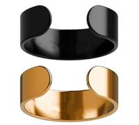 2pcs Calm Ring - The Original Ring Women, 2026 New Ring Women Magnetic, Adjustable Magnetic Smart Ring for Anxiety Reduction,Improve Overall Health,Balance Sleep (Black+Gold)