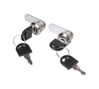 2PCS Cam Lock, Zinc Alloy Security Lock for Mailbox Cabinet Furniture, 16mm 20mm Drawer Locker with 4 Keys Silver