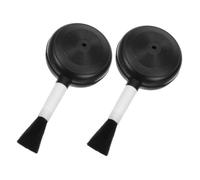 2pcs Camera Lens Air Blower Brush Black Plastic Dust Cleaner | Manual Squeeze Pump, Gentle Scratch-free Removal, Compact On-the-go Cleaning for Devices and Lenses