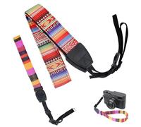 2pcs Camera Strap, Camera Shoulder Strap, Camera Neck Strap, Camera Accessories, Camera Wrist Strap, Camera Hand Strap, Adjustable Length, Suitable for All Slr Cameras, Colorful Stripe