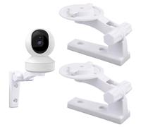 2pcs Camera Wall Mount Compatible with Reolink E1 / E1 Pro, White Camera Wall Bracket Adjustable Ceiling Camera Mount for Mercury TPLINK, 4 Rubber Plugs 4 Screws