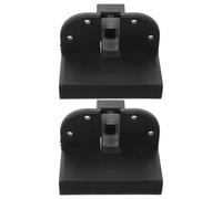 2pcs Camper Folding Table Leg Buckle 7.3x5x4cm Plastic Support Lock | Black Engineering Plastic, Widened Foot Pad, Anti-Slip Finish, for RV Floors and Compact Living Spaces