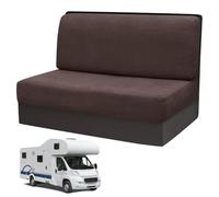 2pcs Camper Pillow Covers, 1 Set Stretch Couch Covers, RV Seat Covers, Caravan Upholstery, Sofa Seat Cushion Covers, Motorhome Seat Covers for Trailer Motorhome Seat, Washable (Dark Coffee)