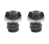2pcs Camping Cooler Drain with Silicone Gasket, Replacement Stopper for Outdoor Ice Box, Easy Install No Tools, Black, 4.5cm Height
