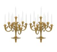 2pcs Candelabra Birthday Candles Candlestick Cake Topper Cake Candle Holders Party Supplies Creative Cake Decoration for Wedding Birthday Festival, 10X10X18cm