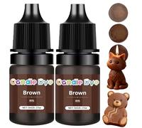 2PCS Candle Wax Dye,Candle Dye,Ca/ndle Wax D/ye for Can/dle Making,Liquid Can/dle Color Dy/e for Soy Wax,Cand/le Making Supplies,Highly Concentrated Dy/e for Soap Ma/king,W/ax for Candle Ma/king,Brown