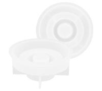 2pcs Candlestick Mold Silicone Reusable for Desktop DIY Crafts | White Texture, Multi Use for Wax and Dried Flowers, Friendly Aid for Resin Artists