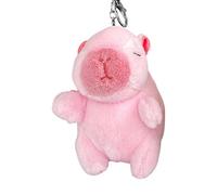 2PCS Capybara Plush Toy Keychain, Cute Capybara Plush Animal Designed Soft Stuffed Keyring Toys, Stuffed Capybara Pendant for Home Decoration and Backpack Accessory