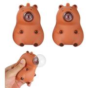 2PCS Capybara Squishy Toys, Capybara Squeeze Toys, Stretchy Stuffed Animal Capybaras Birthday Gift, Taba Squishy Stress Relief Capybaras Fidget Toys for Adults