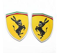 2pcs Car 3D Metal Sticker For Ferrari 458 488 California F430 Roma Portofino 456 F12 812 FF 599 Auto Side Rear Trunk Sticker Exterior Styling Decoration Auto Accessories