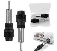 2pcs Car Aerial Antenna Adapter Connector, ISO Socket to DIN Plug Connector, Universal Vehicle Car Stereo Adapter, Adapter Plug, for Vehicle Car Audio Radio Head Unit Stereo Receiver