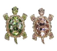 2Pcs Car Air Freshener Vent Clip, Bling Rhinestone Tortoise Car Vent Clips with Aromatherapy Tablets, 2x1.4" Car Vent Accessories, Aesthetic Car Decorations Interior