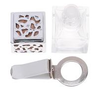2pcs Car Air Fresheners Can, 8ml Glass Rotatable Air Vent Clip | Modern Silver Design, 2-hole Cover, Easy Install and Adjust, Aroma Dispensing for Car Air Vent
