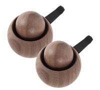 2pcs Car Aromatherapy Wood Diffuser Vent Clip with Black Walnut Beads | Vintage Style, Scent-retaining Beads, Natural Fragrance Distribution, for Car Vents and Dashboard Decor