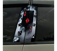 2PCS Car B-Pillar Stickers Decals Set Vinyl Auto Decal for SUVs/Trucks/Vans Waterproof Sun-Proof Scratch Cover(Red)